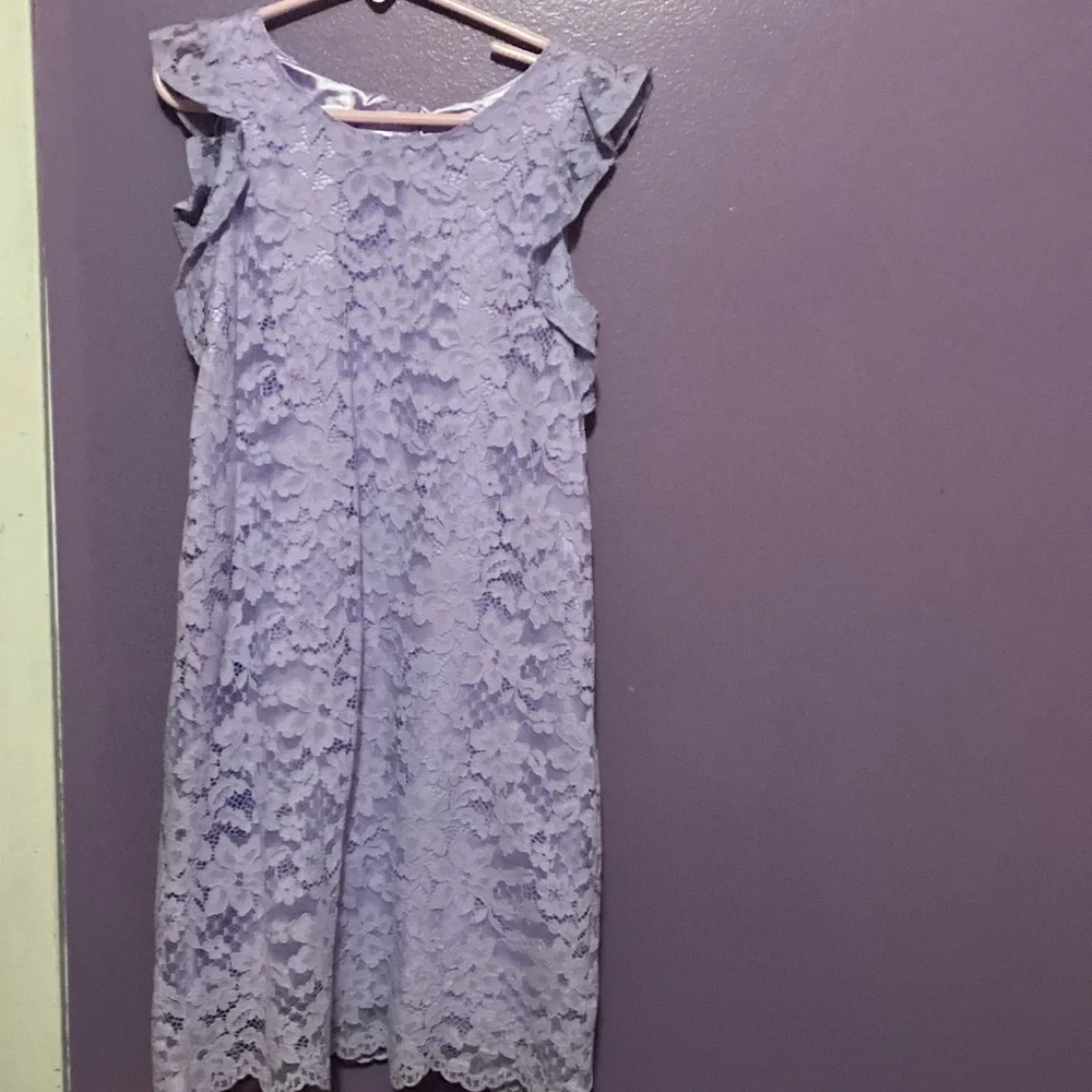 The Children's Place Lavender Lace Cold-Shoulder Dress - Picture 2 of 4